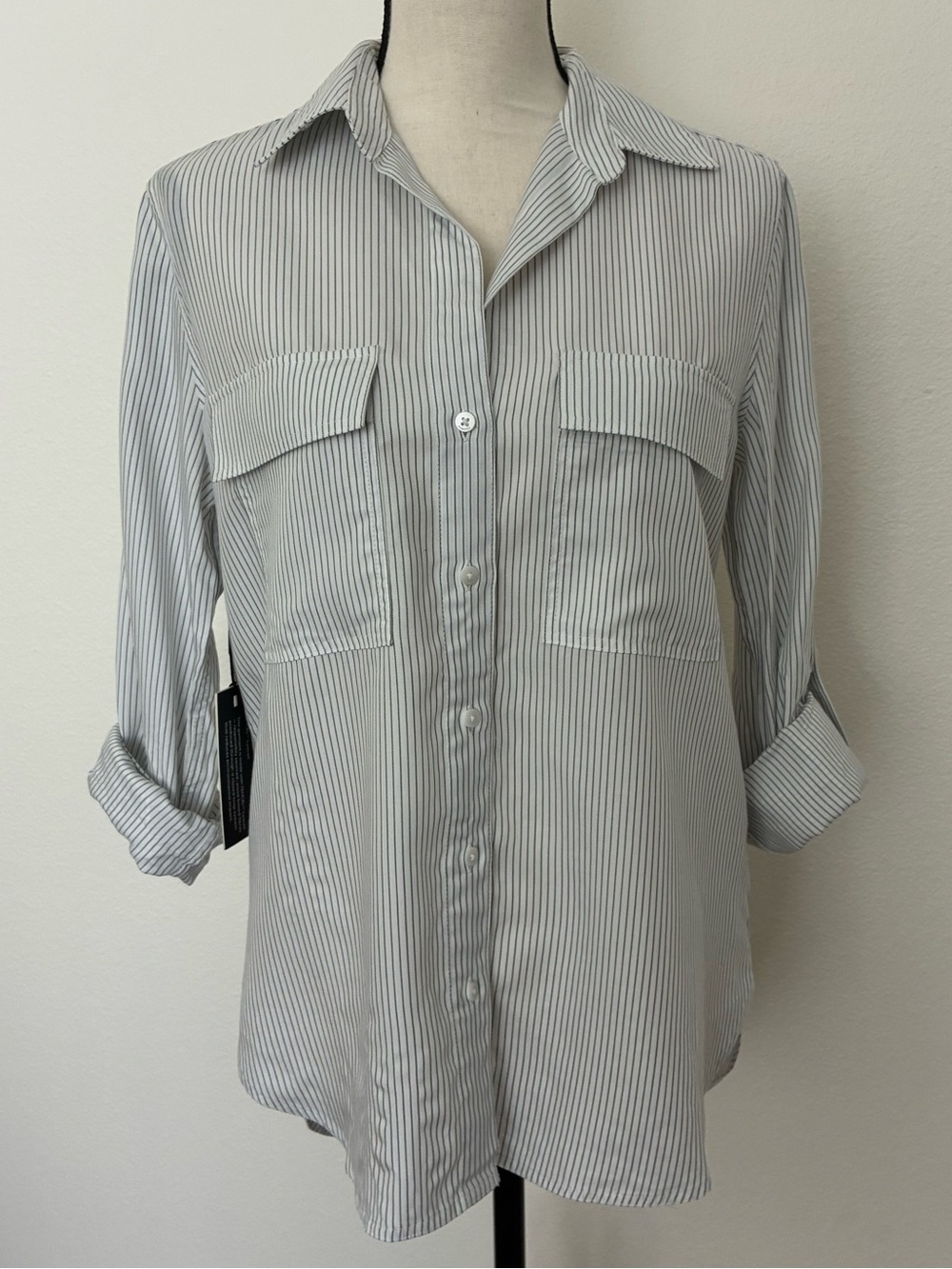 Aritzia Babaton Pinstripe Button Down Blouse